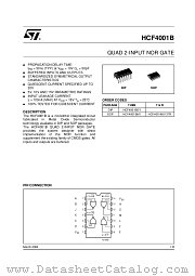 HCF4001 datasheet pdf ST Microelectronics