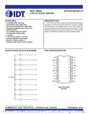 IDT74FCT807CTPYI datasheet pdf IDT