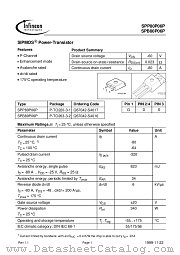 SPB80P06P datasheet pdf Infineon