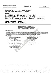 MB82DP02183C-65L datasheet pdf Fujitsu Microelectronics
