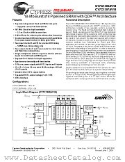 CY7C1307AV18-100BZC datasheet pdf Cypress