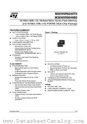 M36W0R6040T0ZAQT datasheet pdf ST Microelectronics