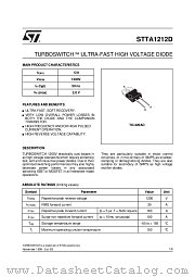 STTA1212 datasheet pdf ST Microelectronics