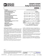 AD9884AKSZ-100 datasheet pdf Analog Devices