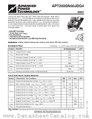 APT200GN60JDQ4 datasheet pdf Advanced Power Technology