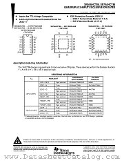 SNJ54AHCT86W datasheet pdf Texas Instruments