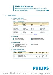 PDTC144VE datasheet pdf Philips