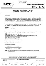 UPD16772N-XXX datasheet pdf NEC