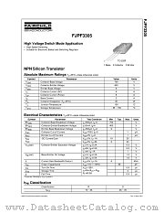 FJPF3305TU datasheet pdf Fairchild Semiconductor