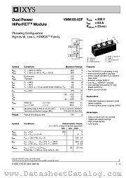 VMM85-02F datasheet pdf IXYS