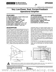 OPA2683IDR datasheet pdf Texas Instruments