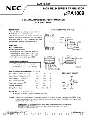 UPA1809GR-9JG-E1 datasheet pdf NEC