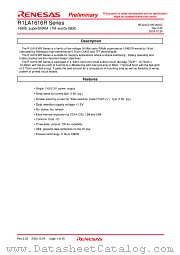 R1LA1616RBG-8SI datasheet pdf Renesas