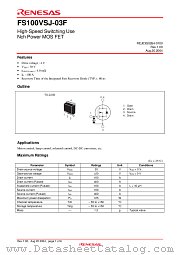 FS100VSJ-03F datasheet pdf Renesas