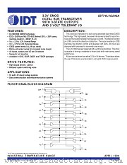 IDT74LVC245APG datasheet pdf IDT