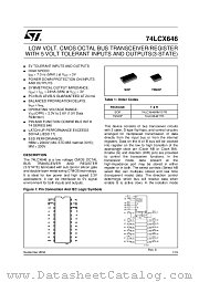 74LCX646 datasheet pdf ST Microelectronics
