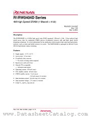 R1RW0404DGE-2PR datasheet pdf Renesas