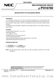 UPD16780N-XXX datasheet pdf NEC
