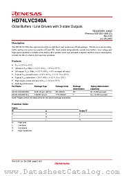 HD74LVC240A datasheet pdf Renesas