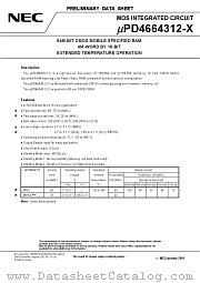 UPD4664312F9-BE75X-CR2 datasheet pdf NEC