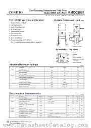 KMOC3081 datasheet pdf Cosmo Electronics