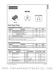 BAV99_D87Z datasheet pdf Fairchild Semiconductor