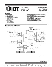IDT70P5258ML55BZI datasheet pdf IDT