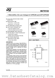 M27W102-80N6 datasheet pdf ST Microelectronics