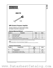 2N5172_D74Z datasheet pdf Fairchild Semiconductor