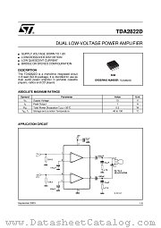 TDA2822D013TR datasheet pdf ST Microelectronics