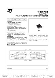 VNS3NV04D13TR datasheet pdf ST Microelectronics