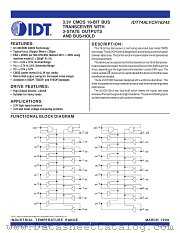 IDT74ALVCH16245PA datasheet pdf IDT