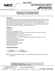 UPD16724 datasheet pdf NEC