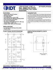 IDT74CBTLVR16292PV datasheet pdf IDT