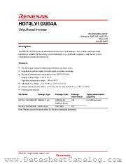 HD74LV1GU04A datasheet pdf Renesas