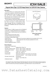 ICX419ALB datasheet pdf SONY