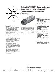 HFCT-5981ATL datasheet pdf Agilent (Hewlett-Packard)