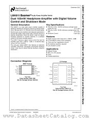 LM4811LDX datasheet pdf National Semiconductor