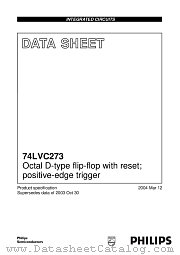 74LVC273BQ datasheet pdf Philips