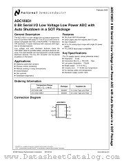 ADCV0831M6 datasheet pdf National Semiconductor