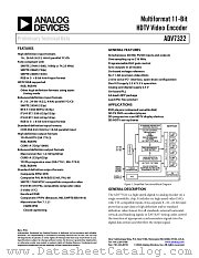 ADV7322 datasheet pdf Analog Devices