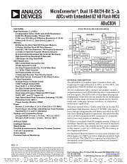 ADUC834BCP datasheet pdf Analog Devices