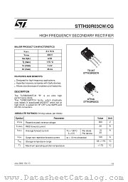 STTH30R03CG-TR datasheet pdf ST Microelectronics