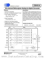 CS5451A datasheet pdf Cirrus Logic