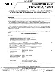 UPD17204GC-XXX-3BH datasheet pdf NEC