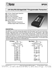 SP333CT-L datasheet pdf Sipex Corporation