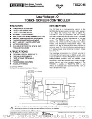 TSC2046IZQCR-90 datasheet pdf Texas Instruments