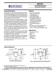 MIC2291 datasheet pdf Micrel Semiconductor