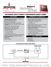 BCM3419 datasheet pdf Broadcom