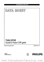 74ALVC32D datasheet pdf Philips